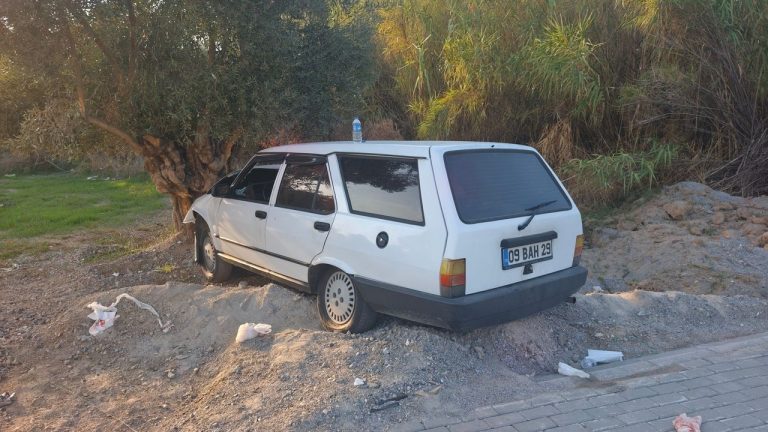Aydın’da otomobil bahçeye uçtu: Karı koca ölümden döndü