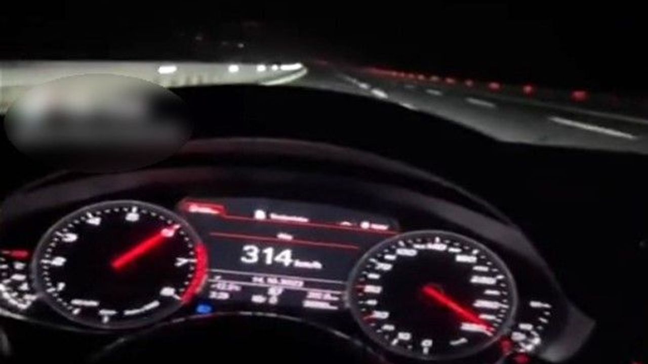 314 kilometre hız yaptı, 25 bin lira ceza yedi
