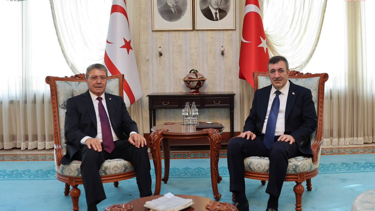 KKTC Başbakanı Üstel, Cumhurbaşkanı Yardımcısı Yılmaz ile bir araya geldi