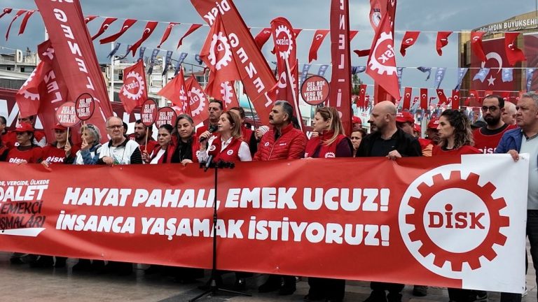 DİSK Başkanı Çerkezoğlu Aydın’da: “Demokrasi yoksa ekmek de yoktur”