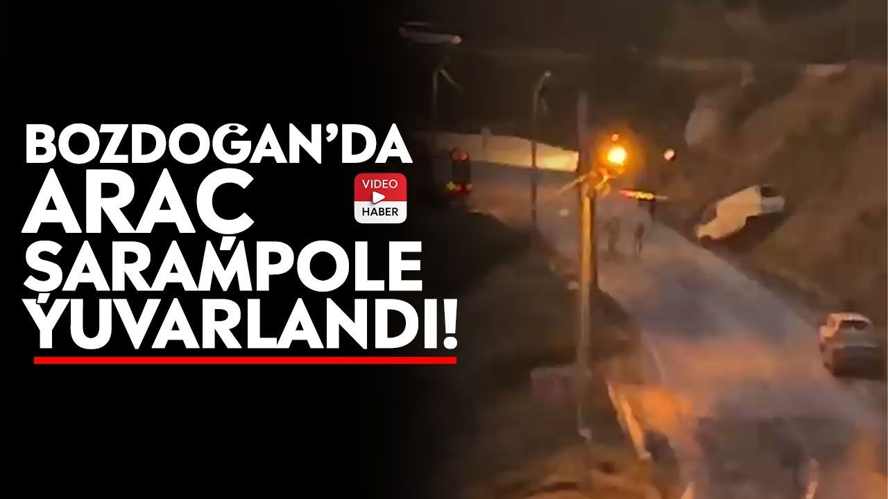 Bozdoğan’da araç şarampole yuvarlandı!
