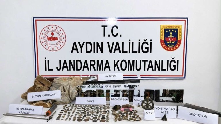 Aydın Karacasu’da tarihi eser baskını