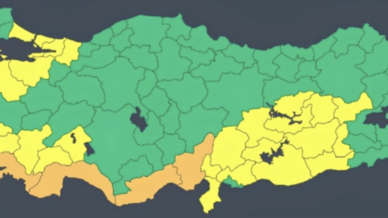 Kuvvetli yağış uyarısı: 25 il için sarı, 4 il için turuncu kod