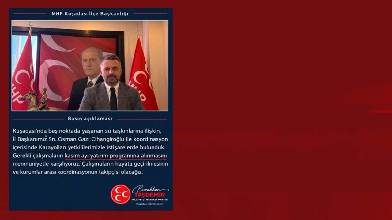Kuşadası’nda MHP ilçe başkanının açıklaması tepki topladı