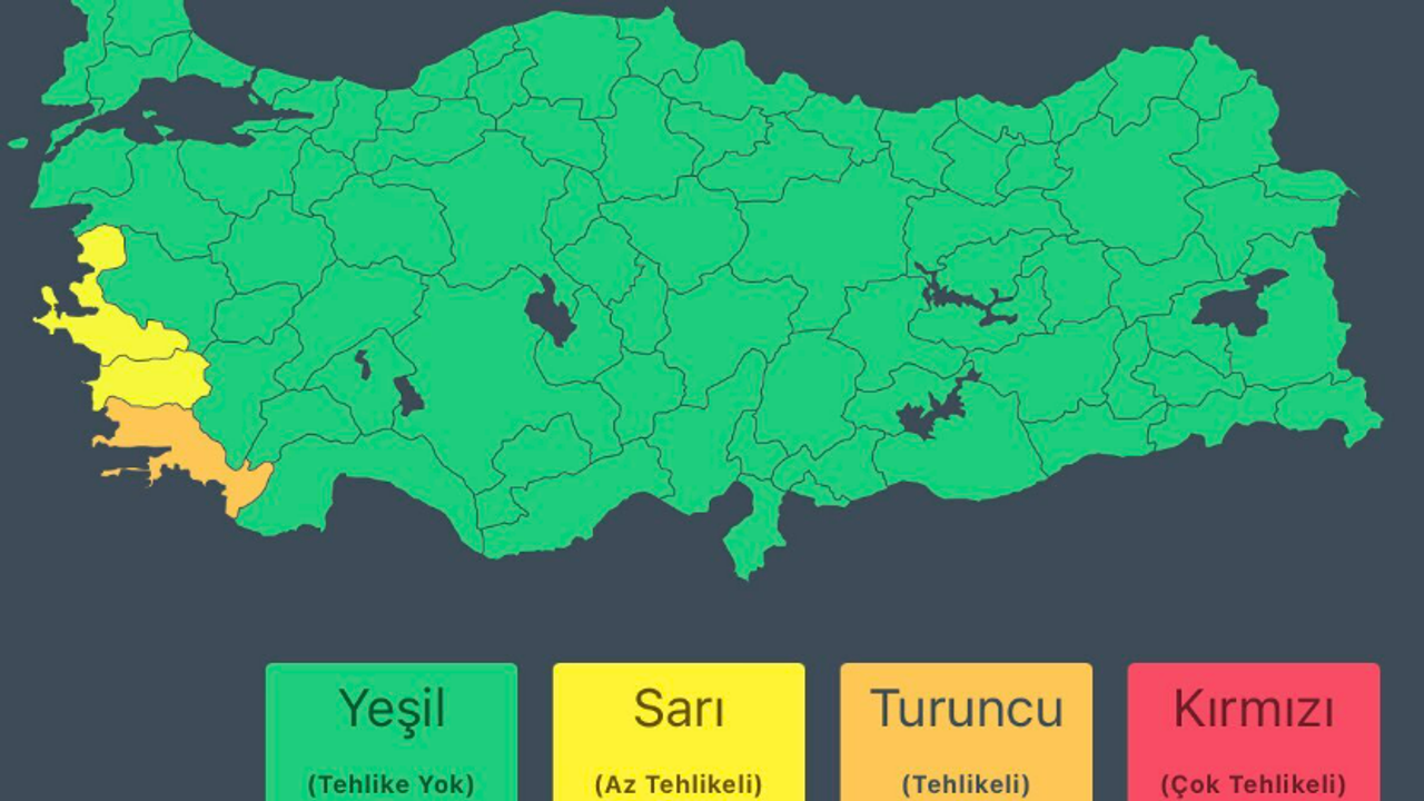 Meteoroloji'den İzmir, Muğla ve Aydın için şiddetli yağış uyarısı