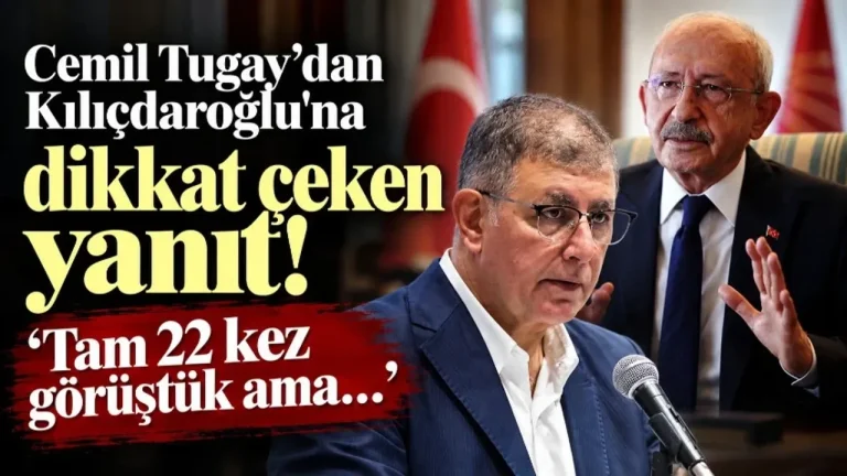 Cemil Tugay’dan Kılıçdaroğlu’na Bomba Anket Yanıtı: "Tam 22 Kez Görüştük, Bir Kez Bile Şikayet Etmedi!"