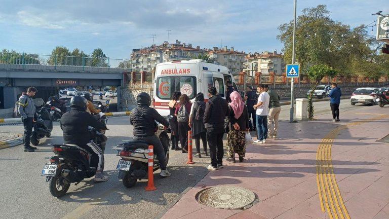 Aydın'da korkutan kaza! Bisikletli sürücü yola savruldu