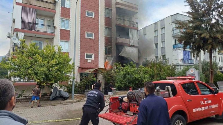 Aydın’da ev yangını