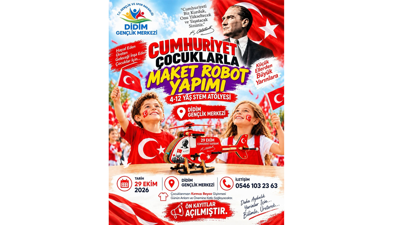 Didim’de Cumhuriyet Bayramı’na özel robot atölyesi! Ön kayıtlar başladı