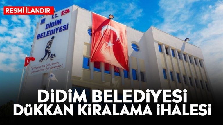 Didim Belediyesi dükkan kiralama ihalesi