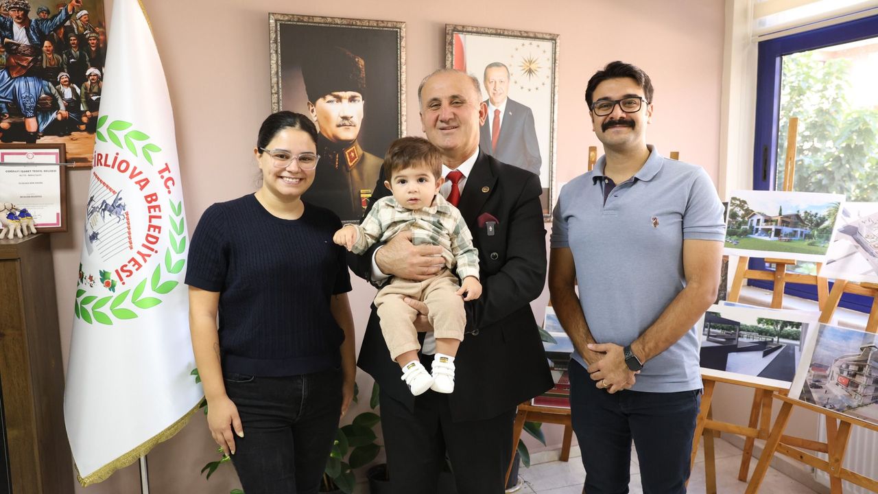 SMA’yı yenen Aydınlı minik Teoman’dan Başkan Kaya’ya ziyaret