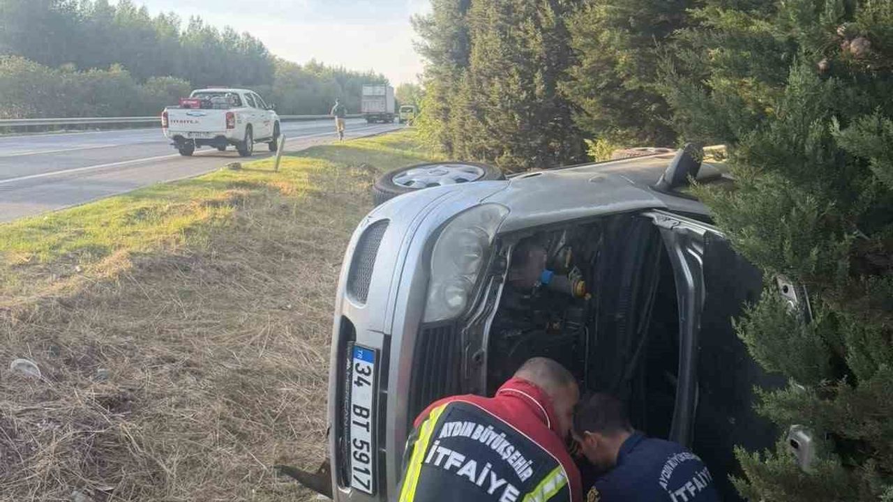 Aydın’da korkutan kaza! 2 kişi yaralandı