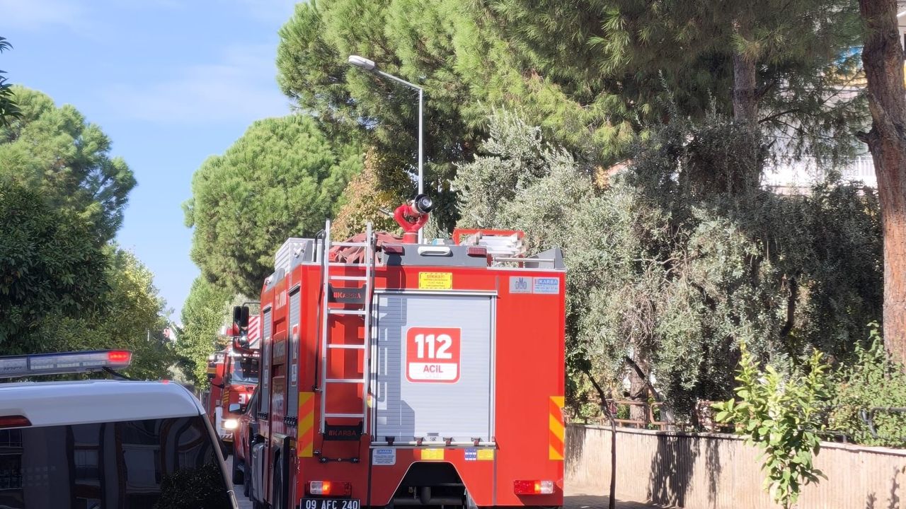Aydın'da bir evin mutfağında yangın çıktı