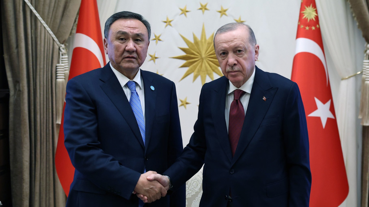 Cumhurbaşkanı Erdoğan, TDT Genel Sekreteri Ömüraliyev'i kabul etti