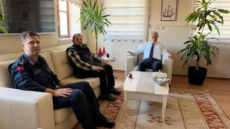 Jandarma komutanlarından Kaymakam Keklik’e ziyaret